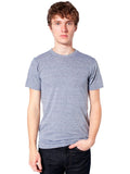 American Apparel Men's Unisex Tri-Blend Short Sleeve Track Shirt